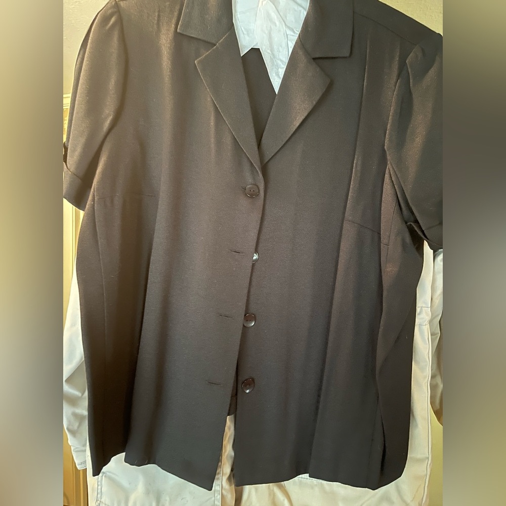 Ladies I.N. Studio S\S Black Top Size 1X